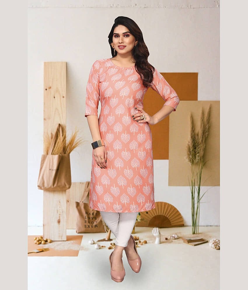 KETAKI FASHION Pack of 1 Crepe Printed Straight Women's Kurti - ( Multicolor )
