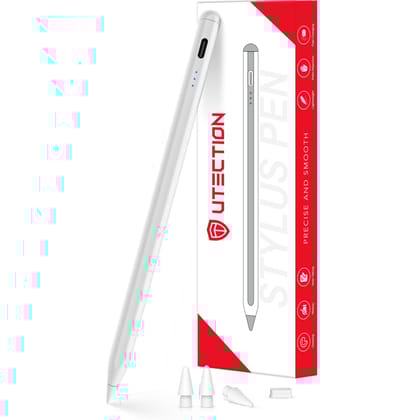 UTECTION Stylus Pen for iPad with Palm Rejection | Fast Charging iPad Pencil for iPad 6/7/8/9/10/11, iPad Pro 11/12.9, iPad Air 3/4/5/M2/M3, iPad mini 5/6 (2018–2025) | iPencil Alternative White / iPad Pencil