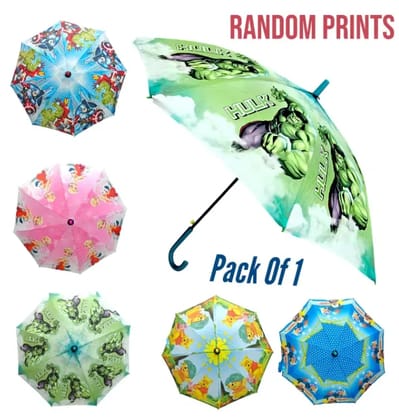 S V M 1 Fold Semi-Automatic Umbrella For Rain Sun Wind ( Multi , Cartoon Design ).