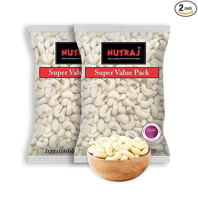 Nutraj Cashew Nuts (Kaju) W450 - (400g X 2)
