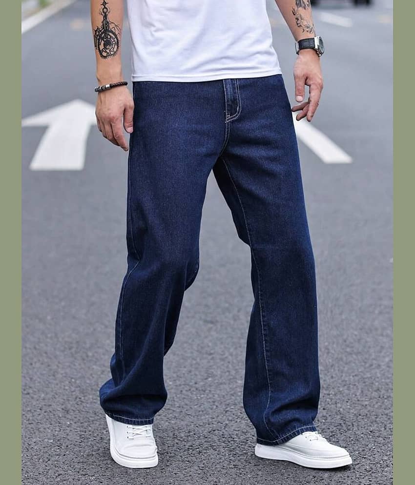 9x denims Clean Look Men's Jeans - Dark Blue ( Pack of 1 )