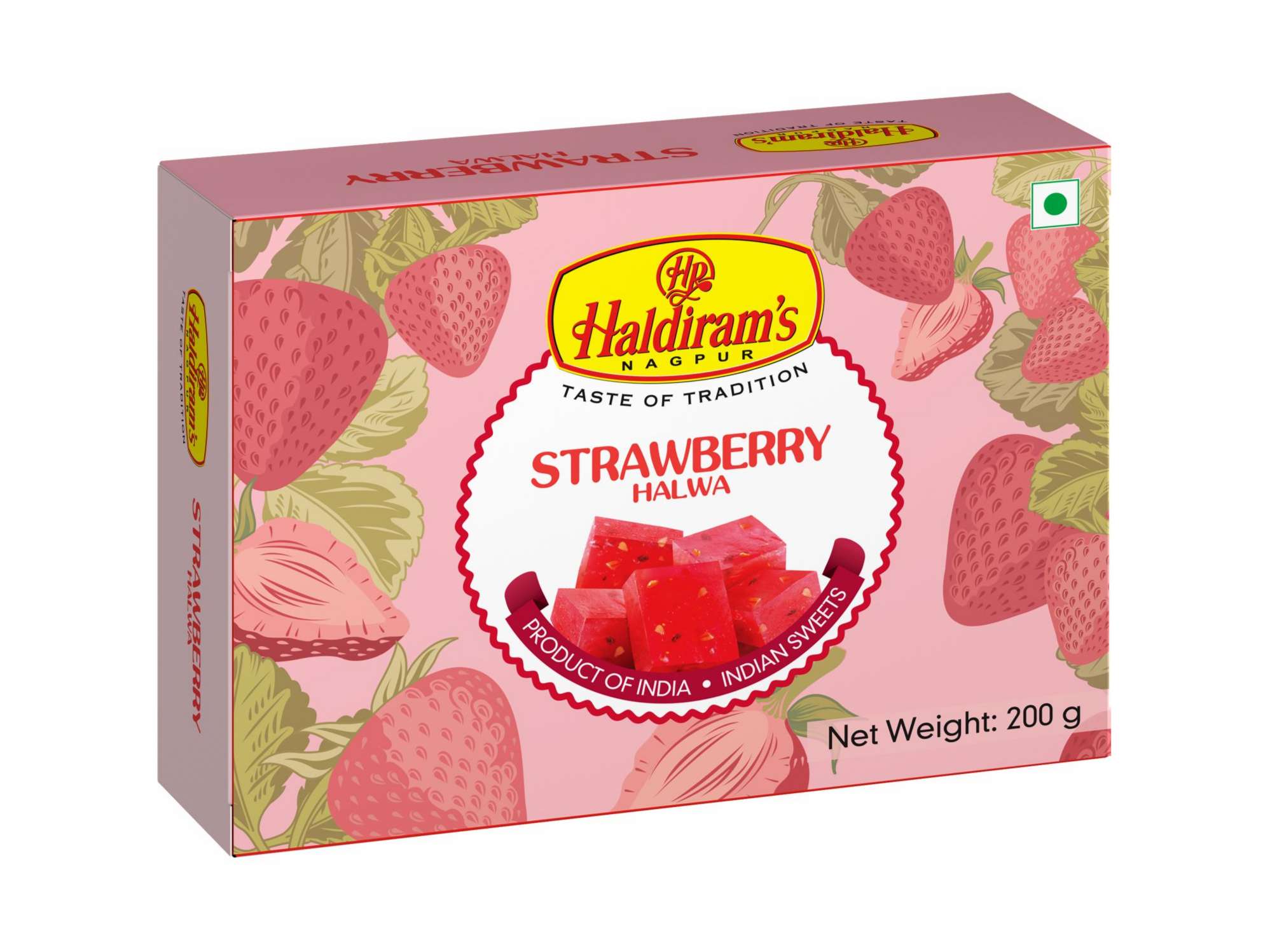 Haldiram's Strawberry Halwa Packed Sweets - 225 Gm