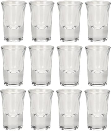 AFAST E_Glass-DF12 Glass Shot Glasses 20 ml ( Pack of 12 )