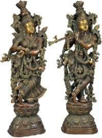 Traditional Metal God Idol Statue for Home Altar by Krutika