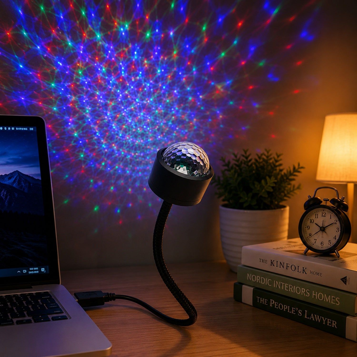 USB Star Projector – Dual Mode Disco Light for Car & Home