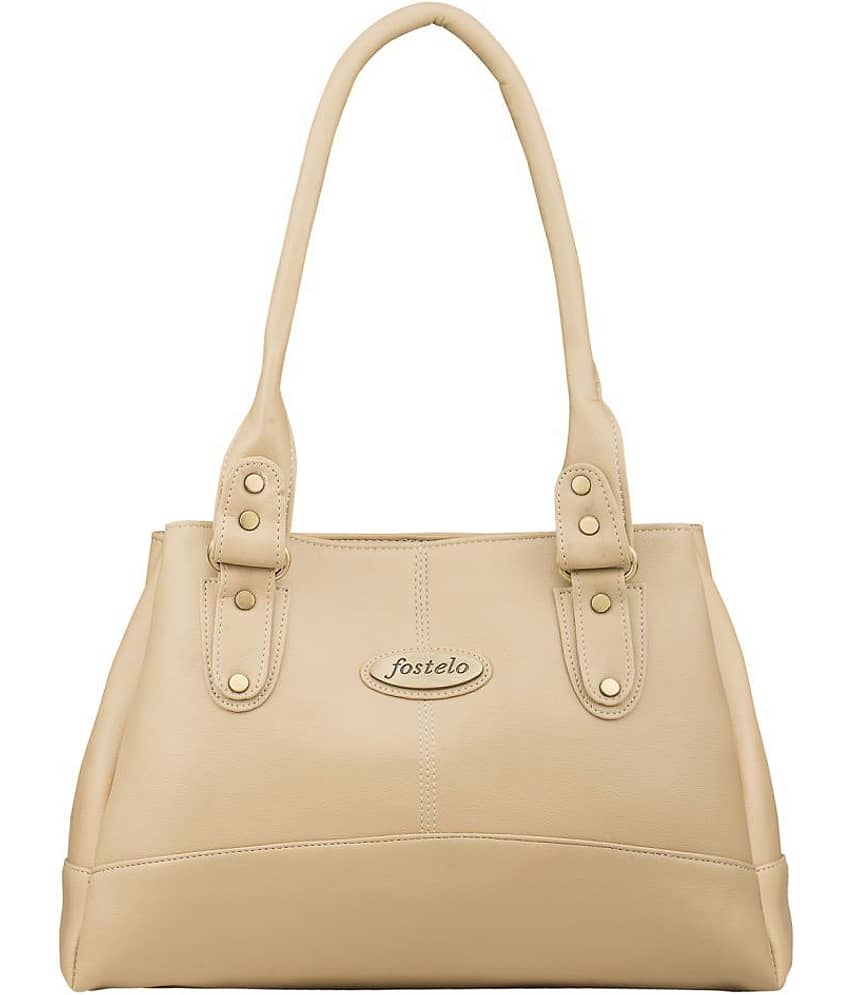Fostelo Beige P.U. Shoulder Bag