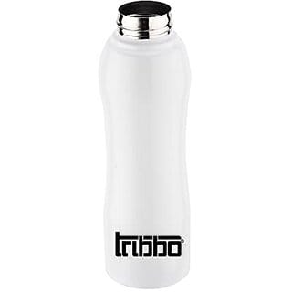 TRIBBO Stainless Steel Water Bottle 1 litre Water Bottles For Fridge School,Gym,Home,office,Boys   Girls Kids Leak Proof(WhiteSIPPER CAP SET OF 1 1000 ML Model-Curve)