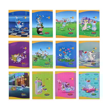 YOUVA Navneet Soft Bound Notebook | 18 cm X 24 cm | Red & Blue With Gap | 172 Pages | Pack of 12