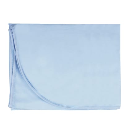 DUSK BLUE STRETCHY JERSEY SWADDLE BLANKET-NEWBORN (65cm X 90cm)