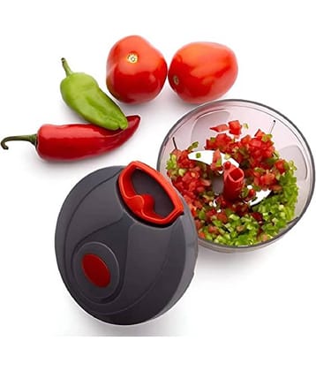Analog kitchenware - Power Free Chopper Grey Polypropylene Mannual Chopper 450 ml ( Pack of 1 )