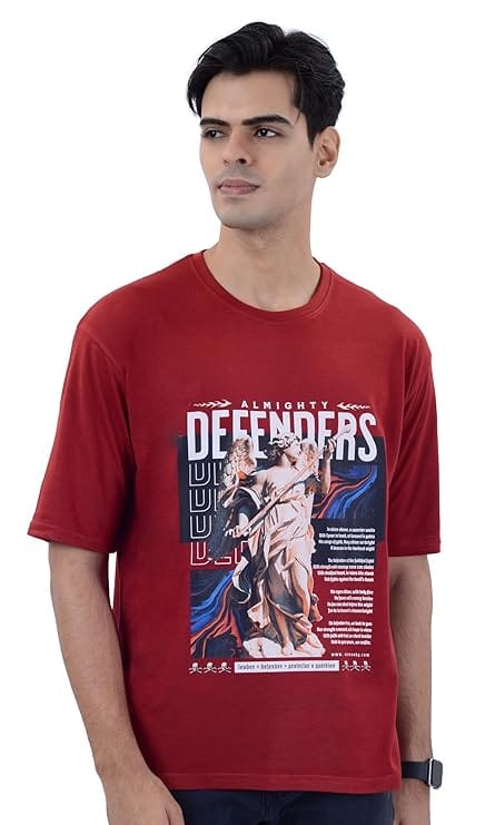 MILLER JOHNSON Men's Cotton Oversized Fit T-Shirt