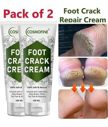 COSMOFINE Foot Crack Cream, Crack Heel Cream, Skin Repair Cream for All year (100 mL) Pack of 2