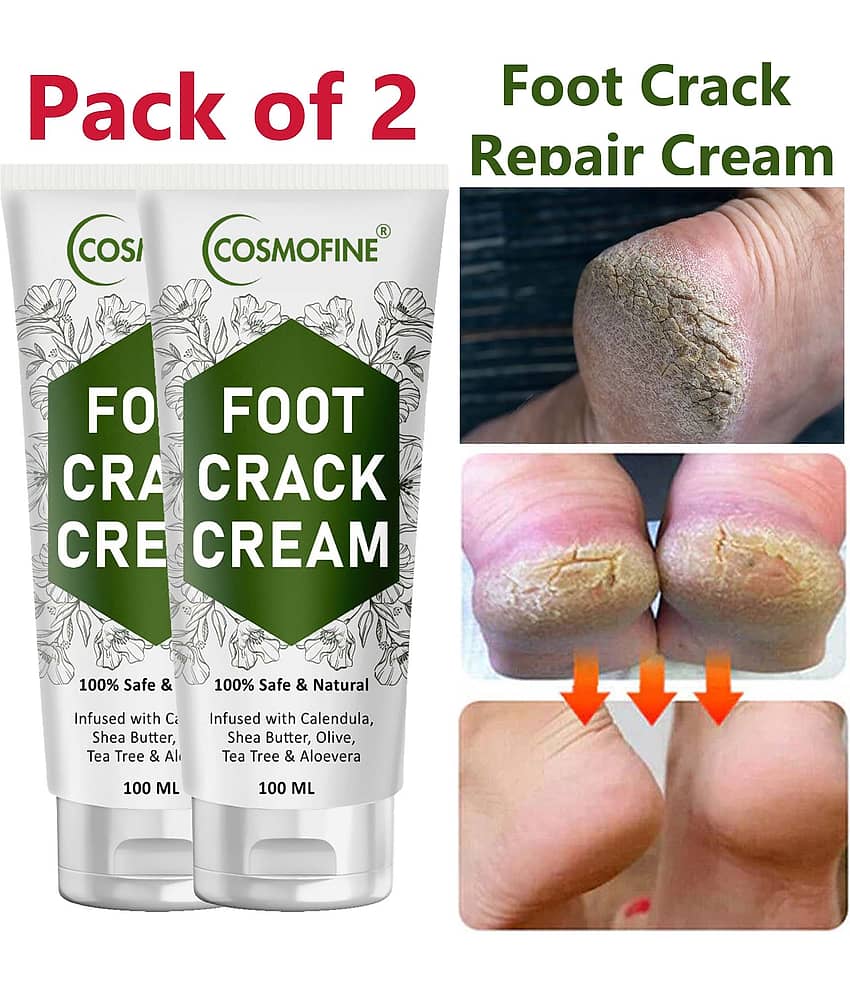 COSMOFINE Foot Crack Cream, Crack Heel Cream, Skin Repair Cream for All year (100 mL) Pack of 2