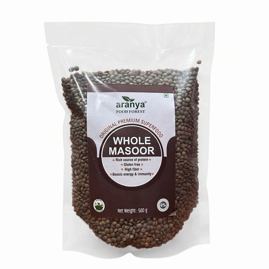 Organic Whole Masoor - 500 gm