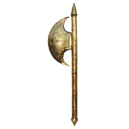 Brass Bhagwan Parshuram Farsa, Height : 34 Inch (ZMAS621 G)