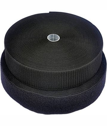 Vardhman Hook & loop fastner tape, industrial quality, 1 inch ( 28 mm ) width, pack of 25 mts , color - black
