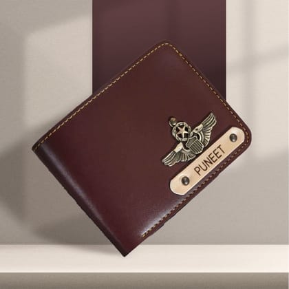 Personalised Men Wallet - Classic Finish-(Brown)