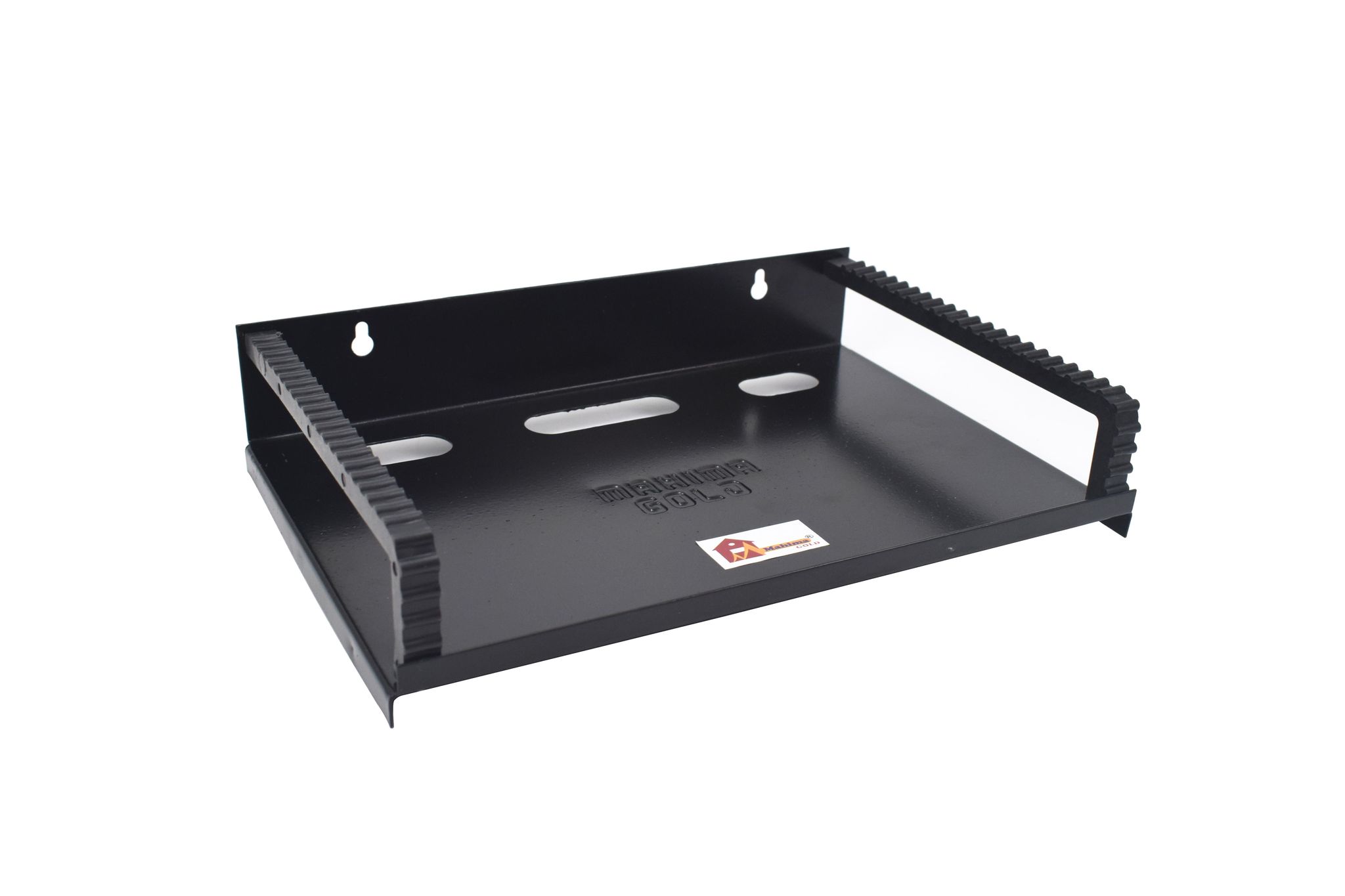 Mahima Gold Wall-Mounted Set Top Box Shelf – Metal Construction
