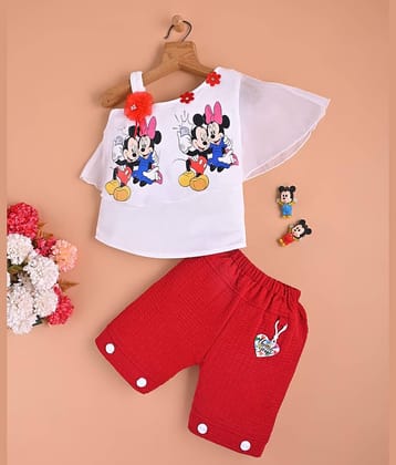 DS DRESSES Pack of 1 Baby Girls 100% Cotton T-shirt & Pants ( Red )
