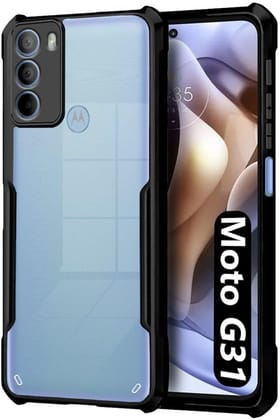 PLUGTECH Slim Shockproof Case | Matte Black Soft | Drop Protection | Precise Cutouts | Premium Mobile Cover for Moto G31, G41