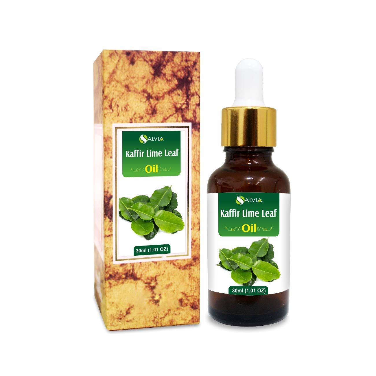 Salvia Kaffir Lime Leaf Oil (Citrus hystrix) Essential Oil for Aromatherapy & DIY Blends Fresh Citrus Oil for Skincare, Massage & Fragrance Use 30 ml / 1.01 fl oz Salvia Kaffir Lime Leaf Oil (Citrus hystrix) Essential Oil for Aromatherapy & DIY Blends Fr