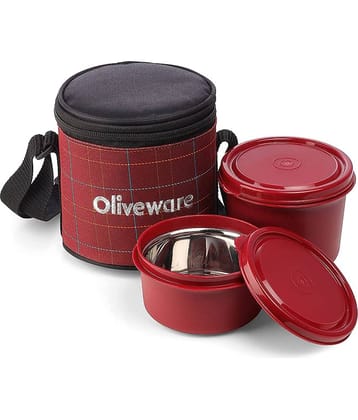 Oliveware Cleo Stainless Steel Lunch Box 2 Container (Pack of 1)