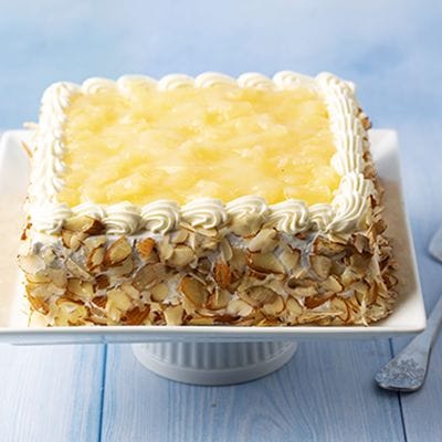 Eggless Fresh Cream Pineapple Cake [1kg]