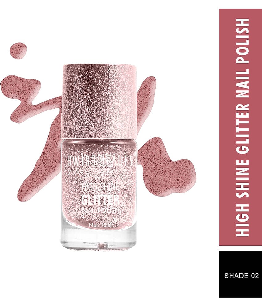 Swiss Beauty Glitter Nail Polish (Shade-2) Pack of 2, 12ml each