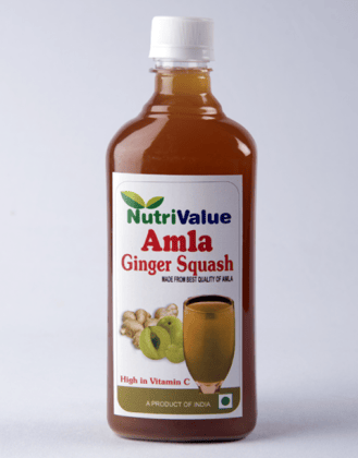 NutriValue Amla Ginger Squash Juice - 500 ml NutriValue Amla Ginger Squash Juice - 500 ml