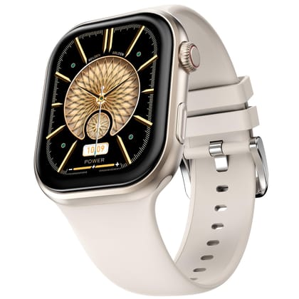 Fire-Boltt Brillia Smart Watch(BSW215) with 51.3mm (2.02 inch) AMOLED Display, Bluetooth Calling, 120+ Sports Modes, IP67 Waterproof- Champagne