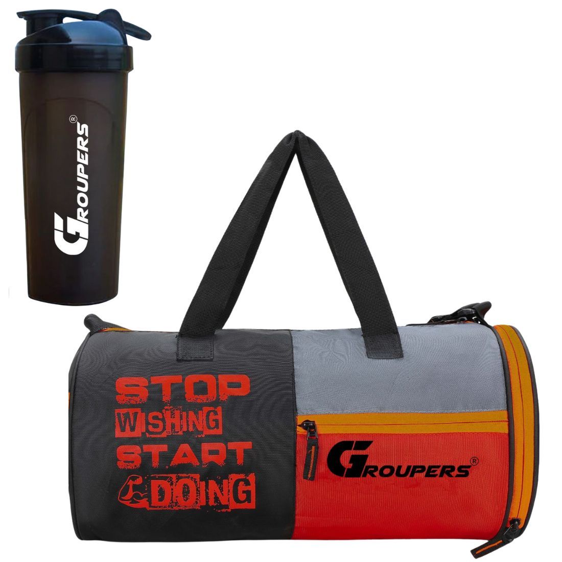GROUPERS SWSD Duffel Bag l Gym Bags l Gym Shaker Bottle-700 ML Duffle Bags Travel