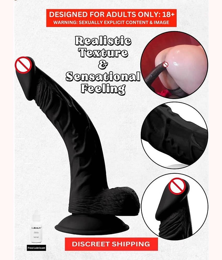 Shot Boy Black 9 inch Skin Dildo with suction Base for Beginner BLACK Dong BY SEX TANTRA