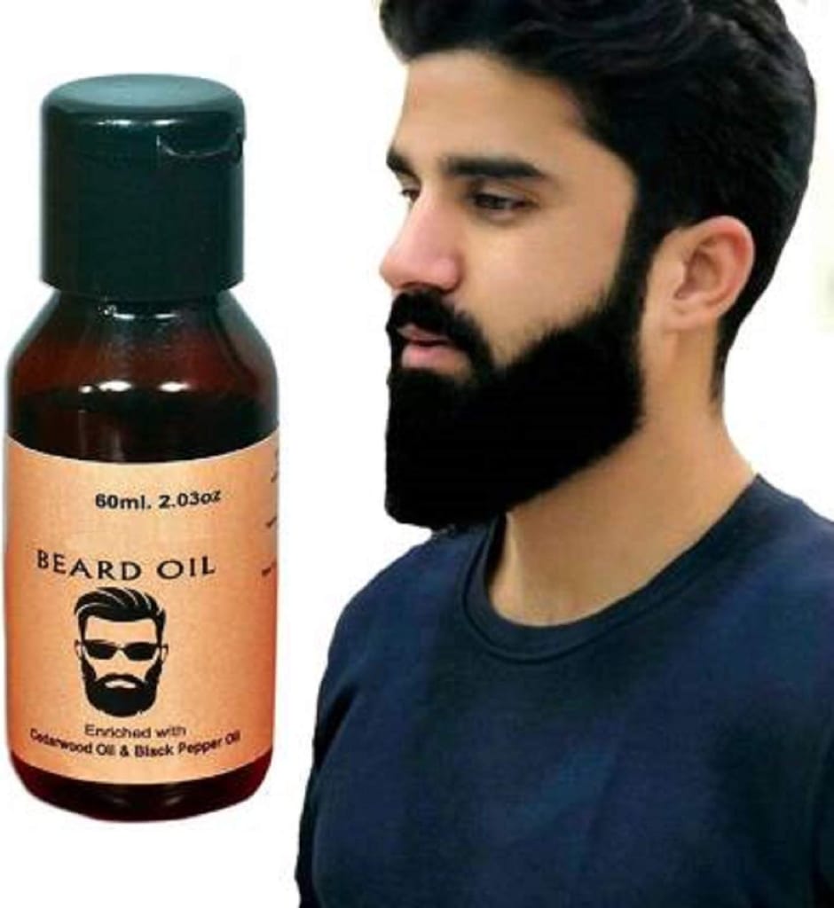 Elecsera 100% Natural Beard Growth Oil- For Stimulating fast Beard Growth Hair Oil (60 ml) - Beard Care and Tools | Buy online on ZillyBuy