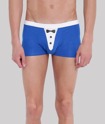 La Intimo Pack of 1 Cotton Blend Trunks For Men's ( Blue )