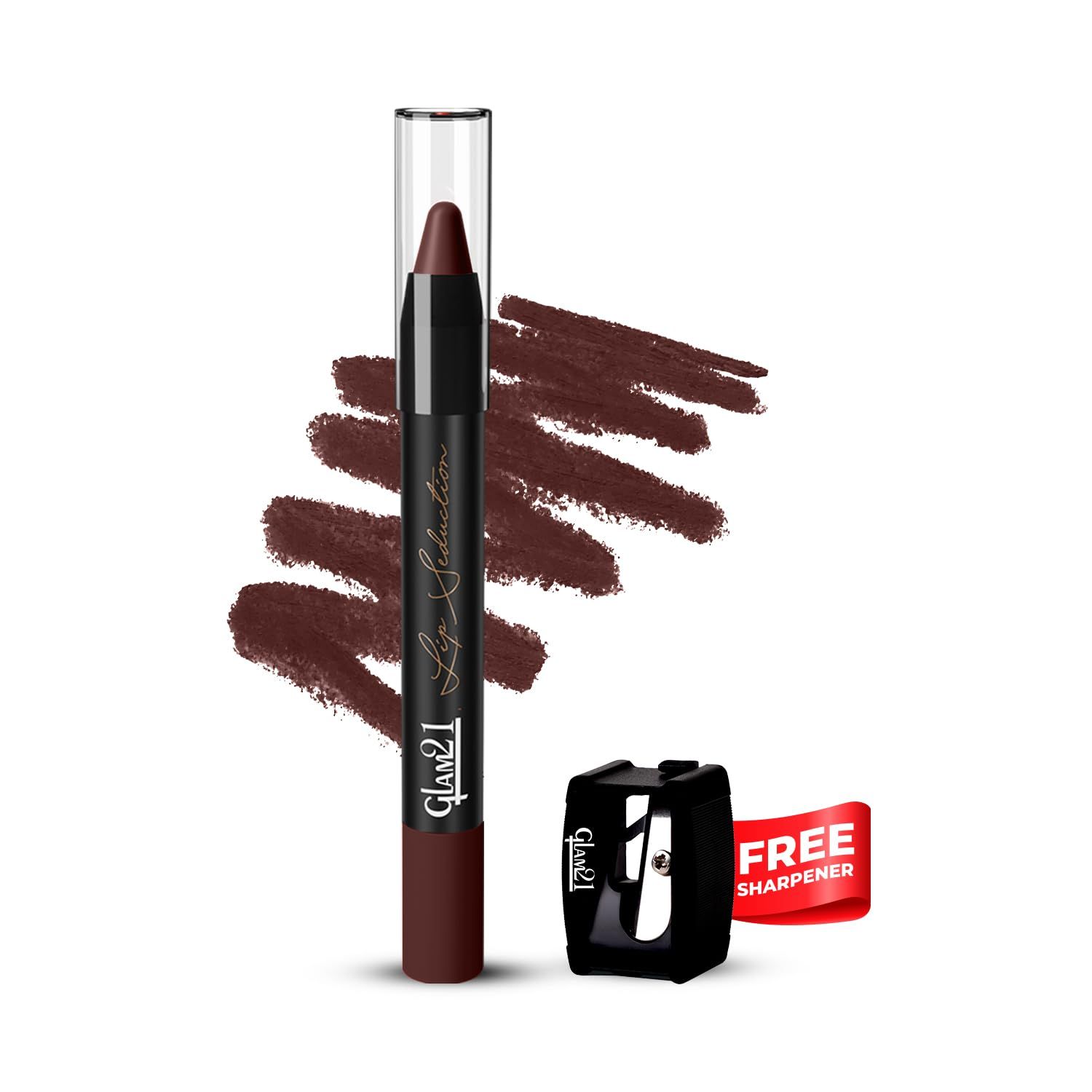 Glam 21 Lip Seduction Non- Transfer Crayon Lipstick up to 12 Hours Stay | Lightweight & Longlasting|Creamy Matte | Smudge Proof - 3.6gm|Coffee-15 (Matte) Glam 21 Lip Seduction Non- Transfer Crayon Lipstick up to 12 Hours Stay | Lightweight & Longlasting|