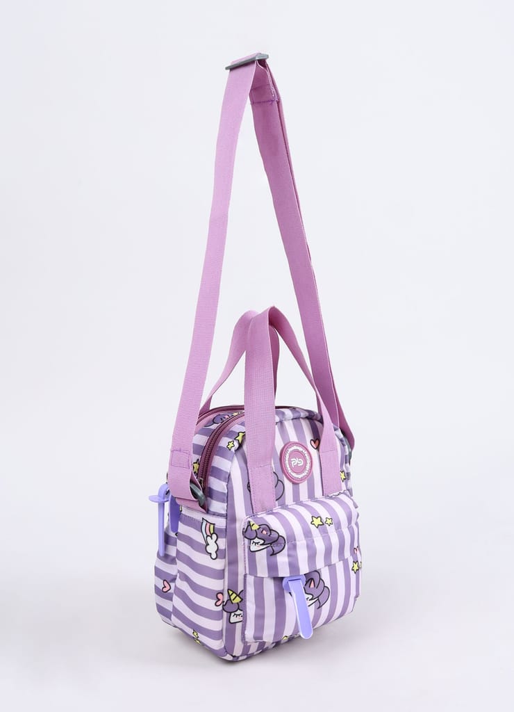 PB Pearlbags Soft Crossbody Shoulder Or Hand Bag or Sling bag Water Resistant Anti Fall Stationery Storage Bag Handbag Clutch Bag Sweet Birthday Gift For 5-10 Years Children Students Girls