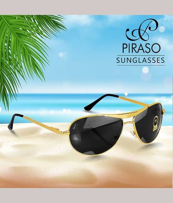 PIRASO Black Pilot Sunglasses ( Pack of 1 )
