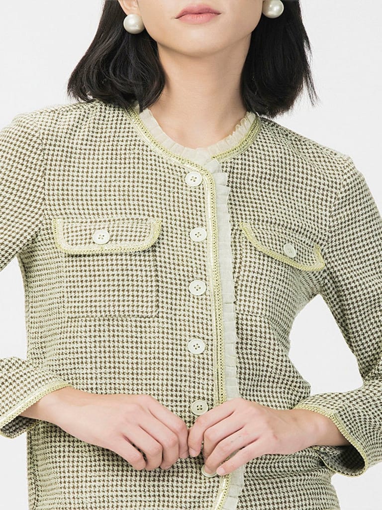 Winter Olive Tweed Set