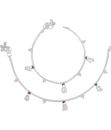 AanyaCentric - Silver Anklets ( Pack of 1 )