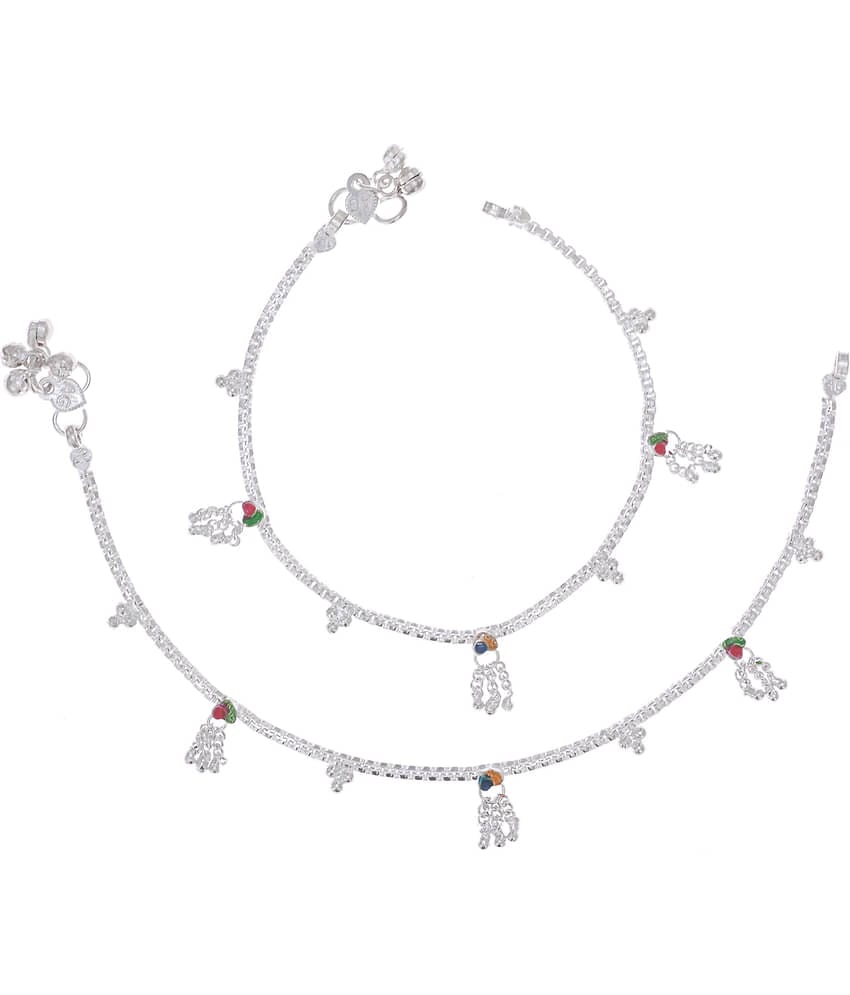 AanyaCentric - Silver Anklets ( Pack of 1 )