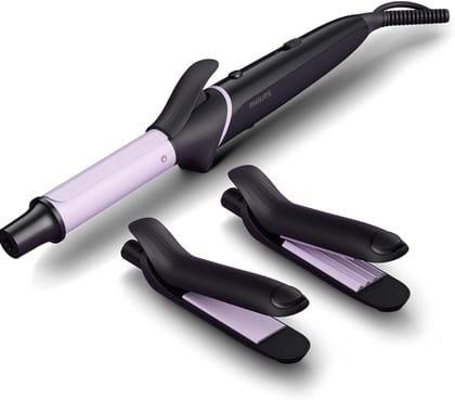 Philips BHH816/00 Multi Styling Kit for Crimp, Straighten or Curl with the single tool- Black