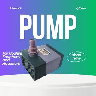 MyChetan 18W Submersible Water Pump Blue, 1.95M Head, 180V-230V, Ideal for Desert Air Coolers, Aquarium & Fountains