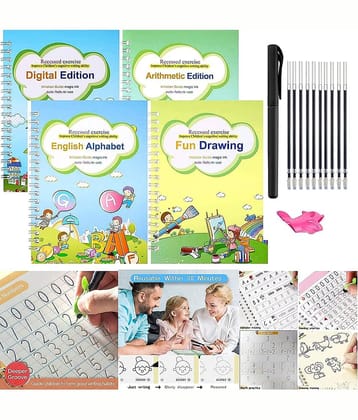 MILLOR   Magic Practice Copybook 4 BOOK + 8 REFILL (Multicolor)