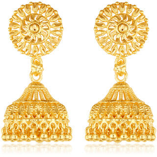Wedding and Party wear alloy Gold Plated Jhumka, Jhumkhas, Jhumki Earring for Women and Girls