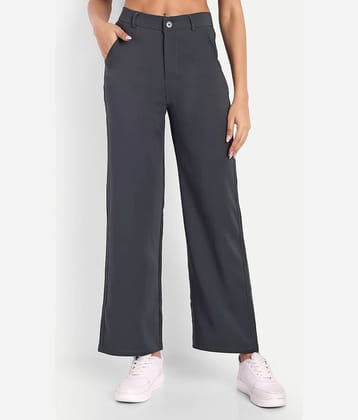 Broadstar Pack of 1 Polyester Straight Women's Formal Pants ( Dark Grey )