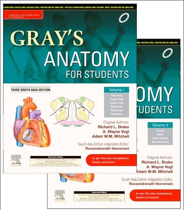 Gray's Anatomy for Students, 3rd South Asia Edition (Two Volume Set)