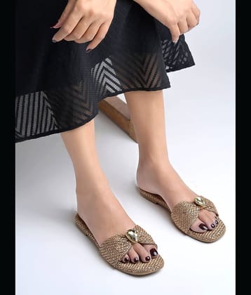 Shoetopia Flat-65-Beige Beige Women's Open Toe Flats