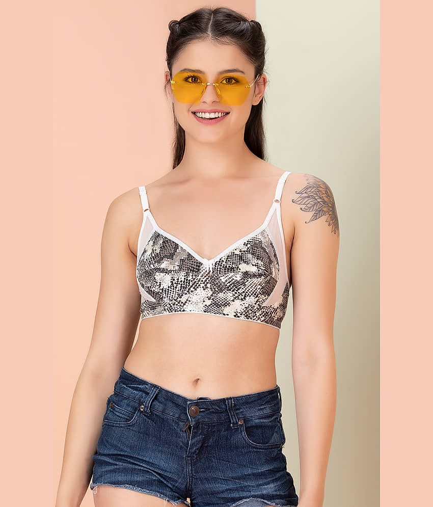 Clovia Cotton Blend Non Padded Women's T-Shirt Bra ( Multicolor )