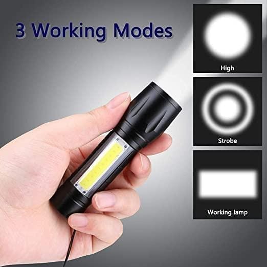 LED Flashlight with Zoom & USB Charging Kit - Portable & Bright