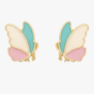 Colourful Stainless Steel Korean Style Butterfly Earrings